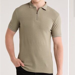 NWT Cactus Man Half Zip Textured Knit Polo